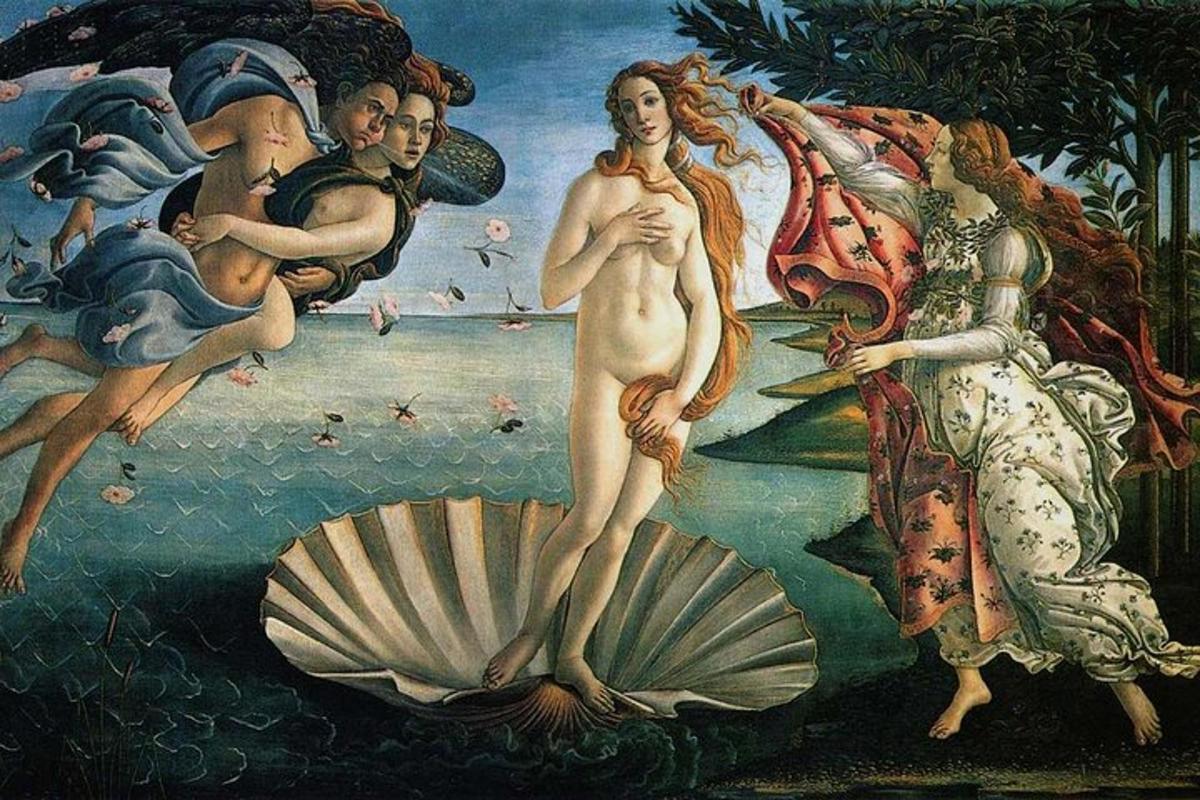 un dipinto di un uomo e una donna in una mitologia