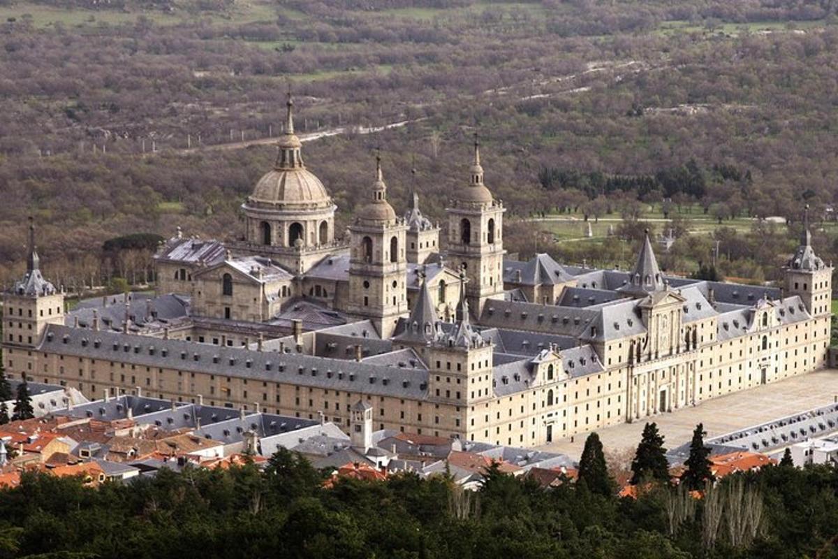 vista aèria d'un gran edifici amb torretes