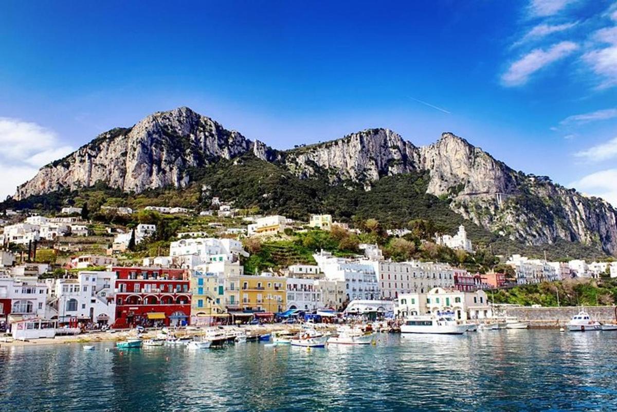 a view of a harbor with boats in the water