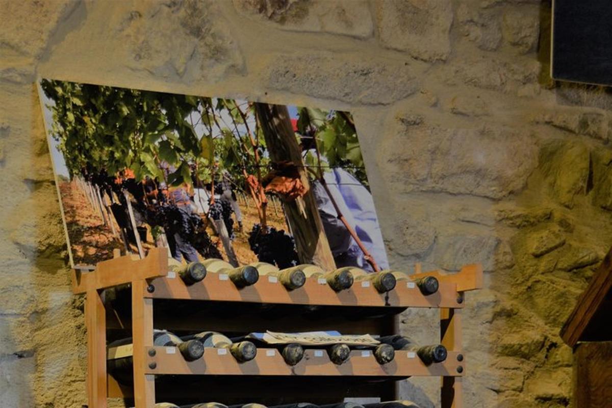 Una pared con una imagen de un montón de ábacos