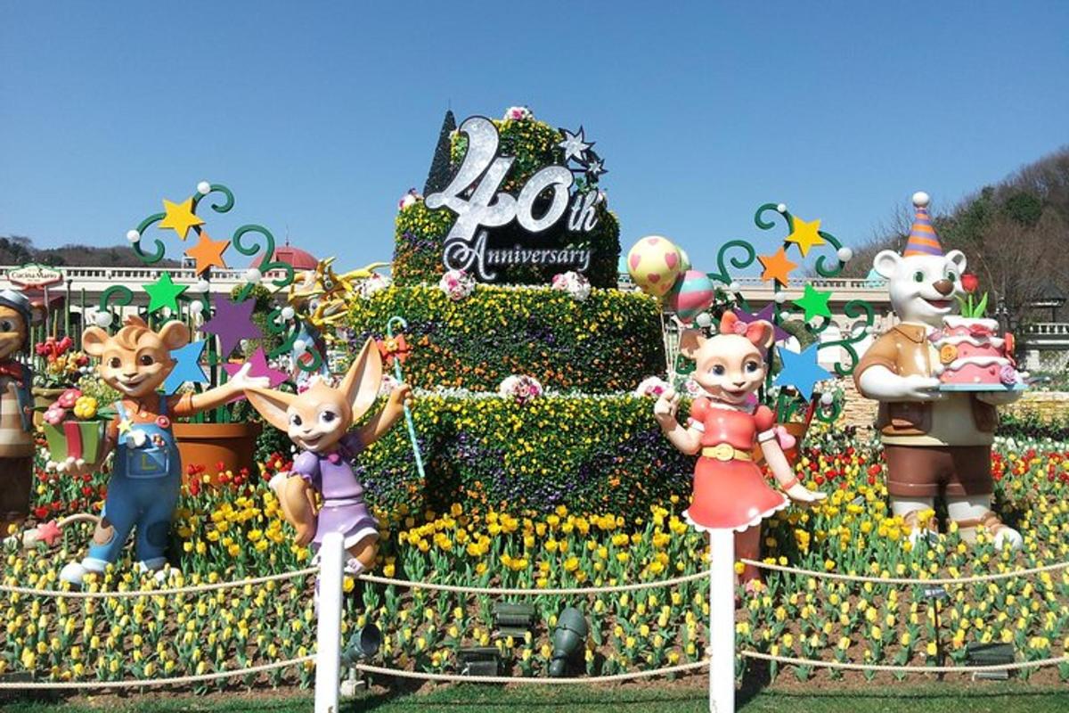 a flower display at the mickey mouse festival