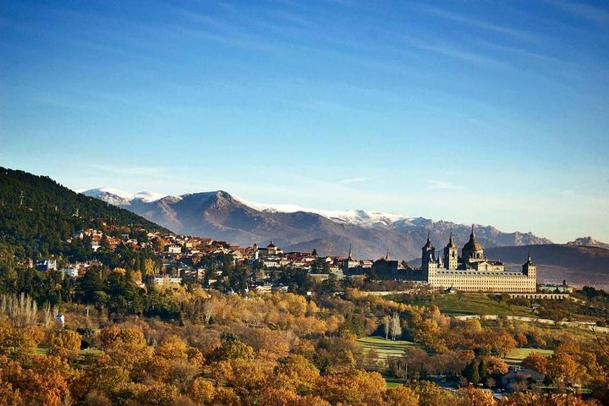 a view of a city with mountains in the background