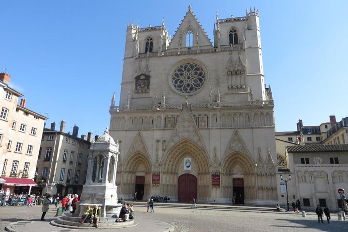 a large cathedral with a fountain in front of it