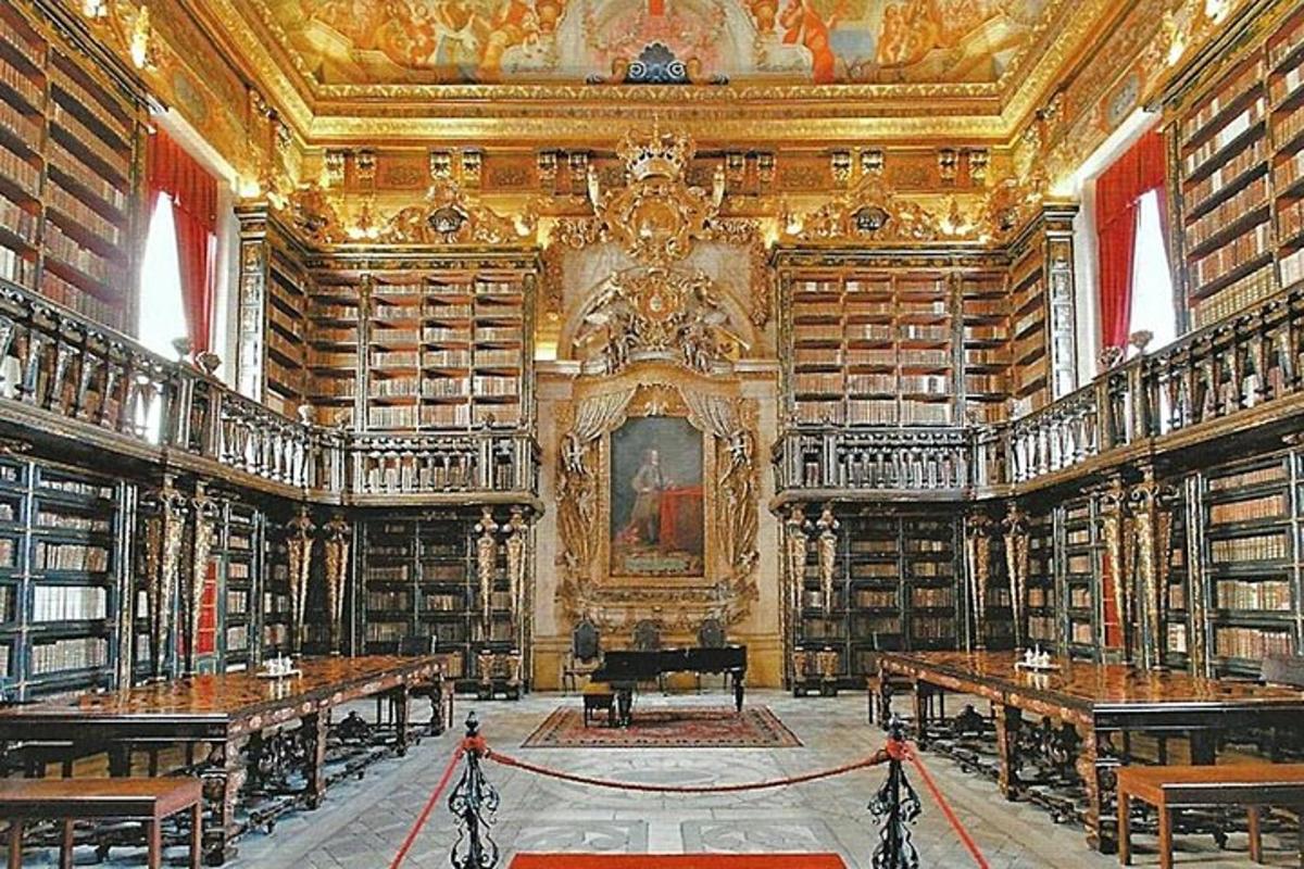 a library with lots of books and a grand piano
