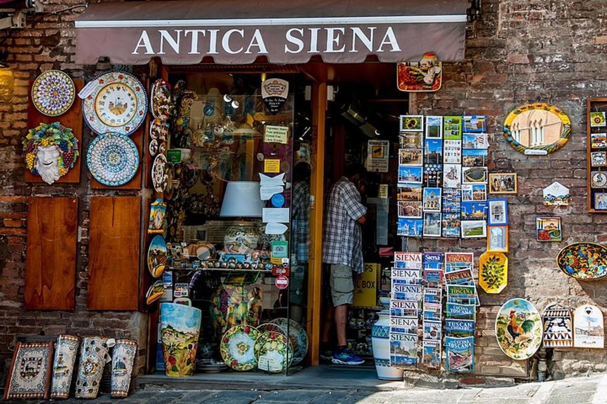 a man standing in the doorway of an antica sinemale shop