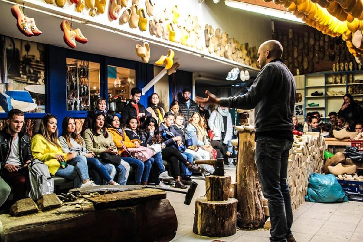 a man standing in front of a crowd of people