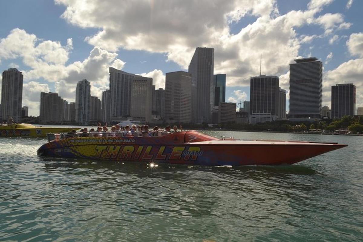 a boat in the water with people on it