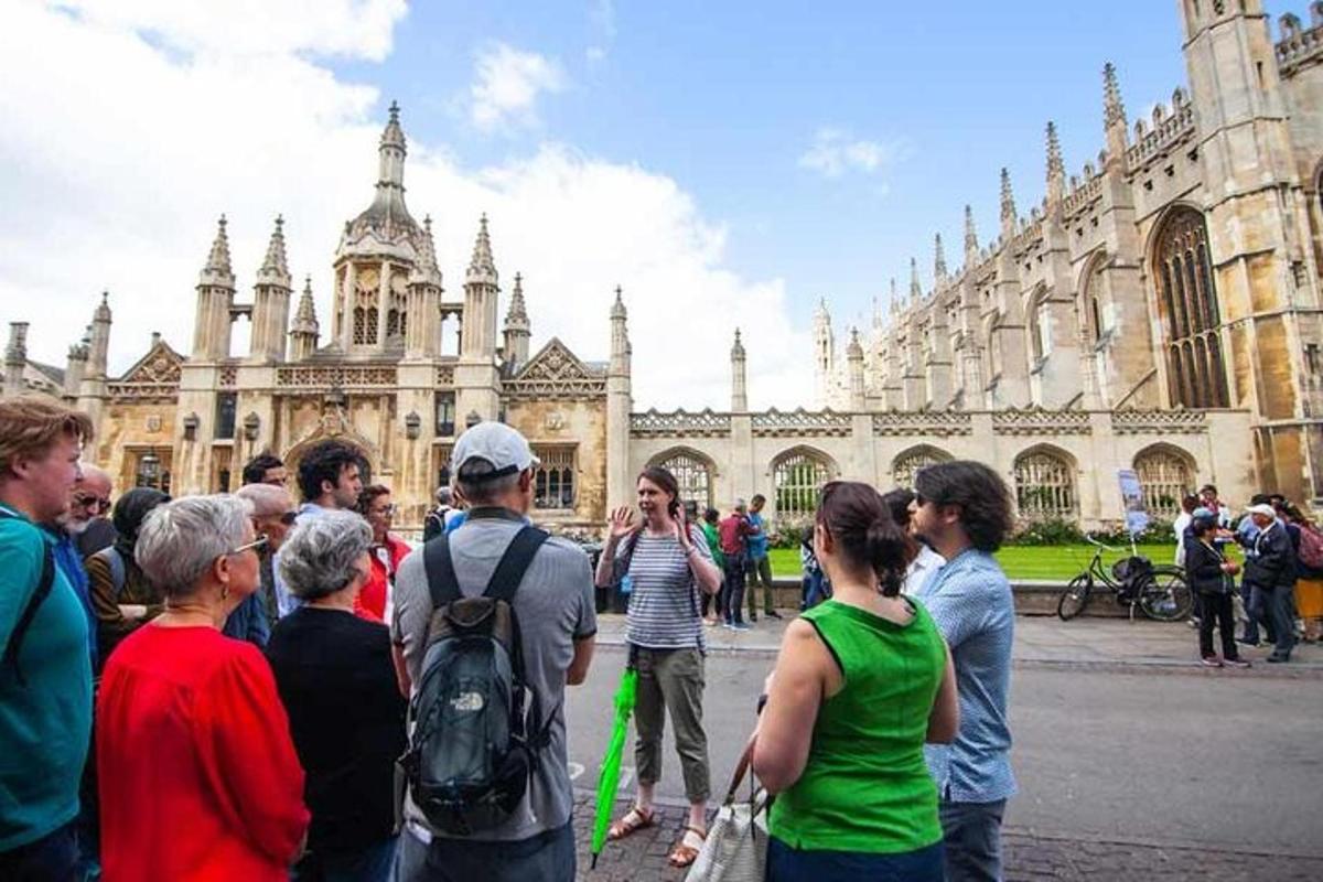 a group of people standing in front of a building