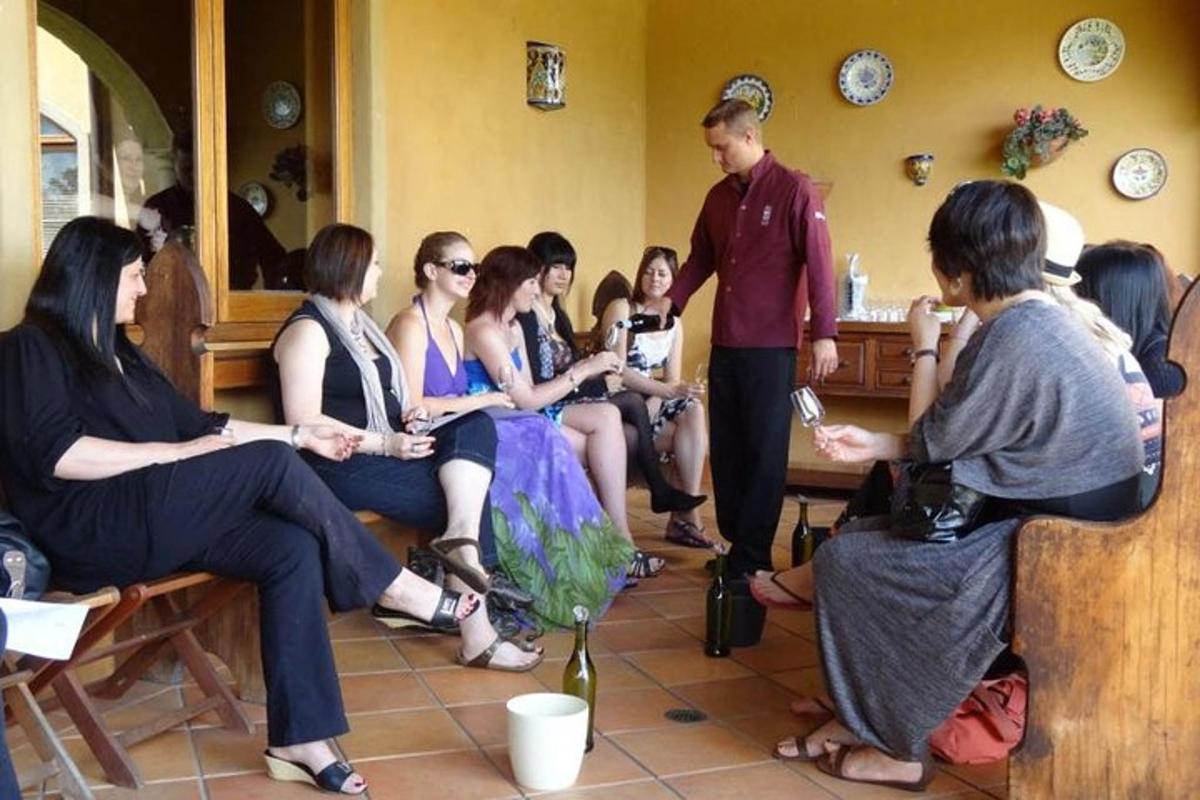 a group of people sitting in a room