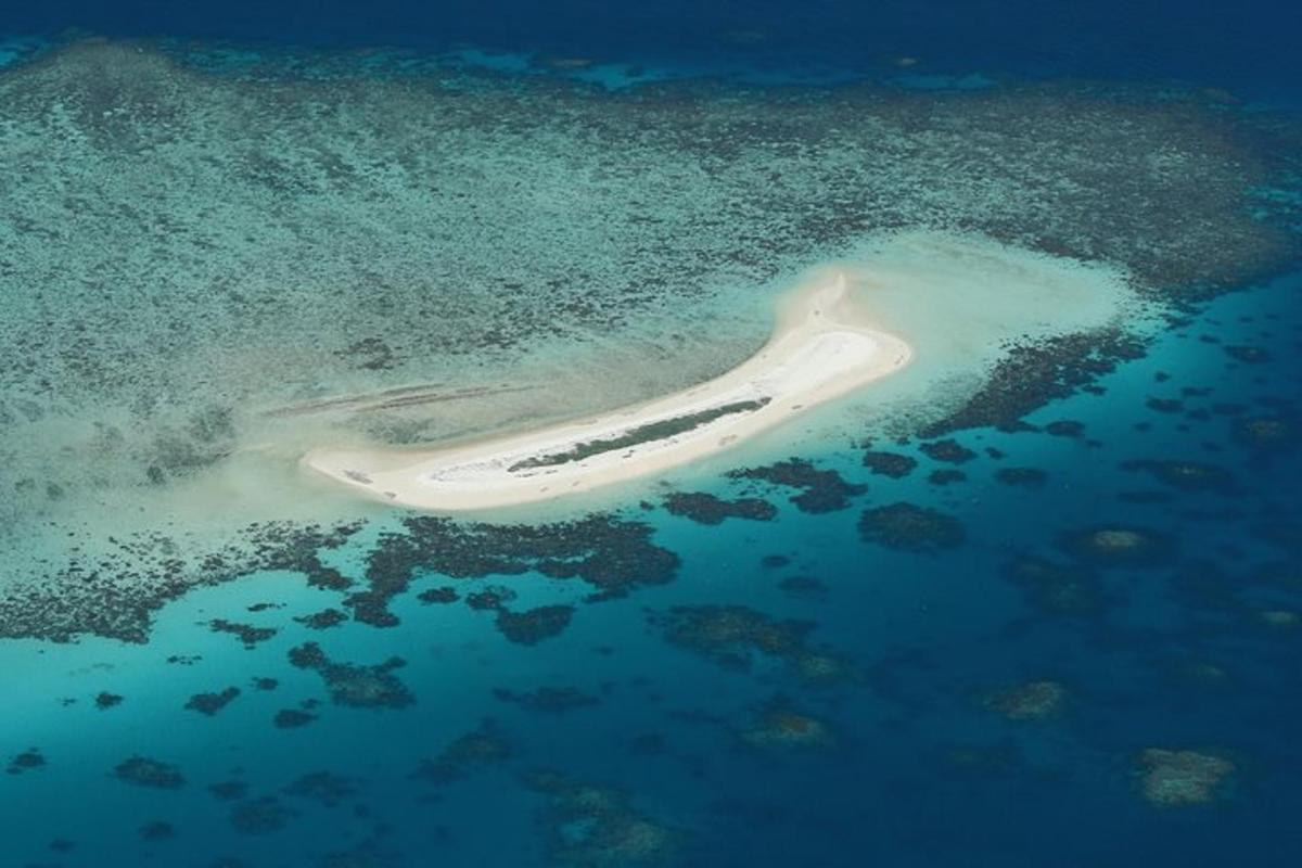 an island in the ocean with