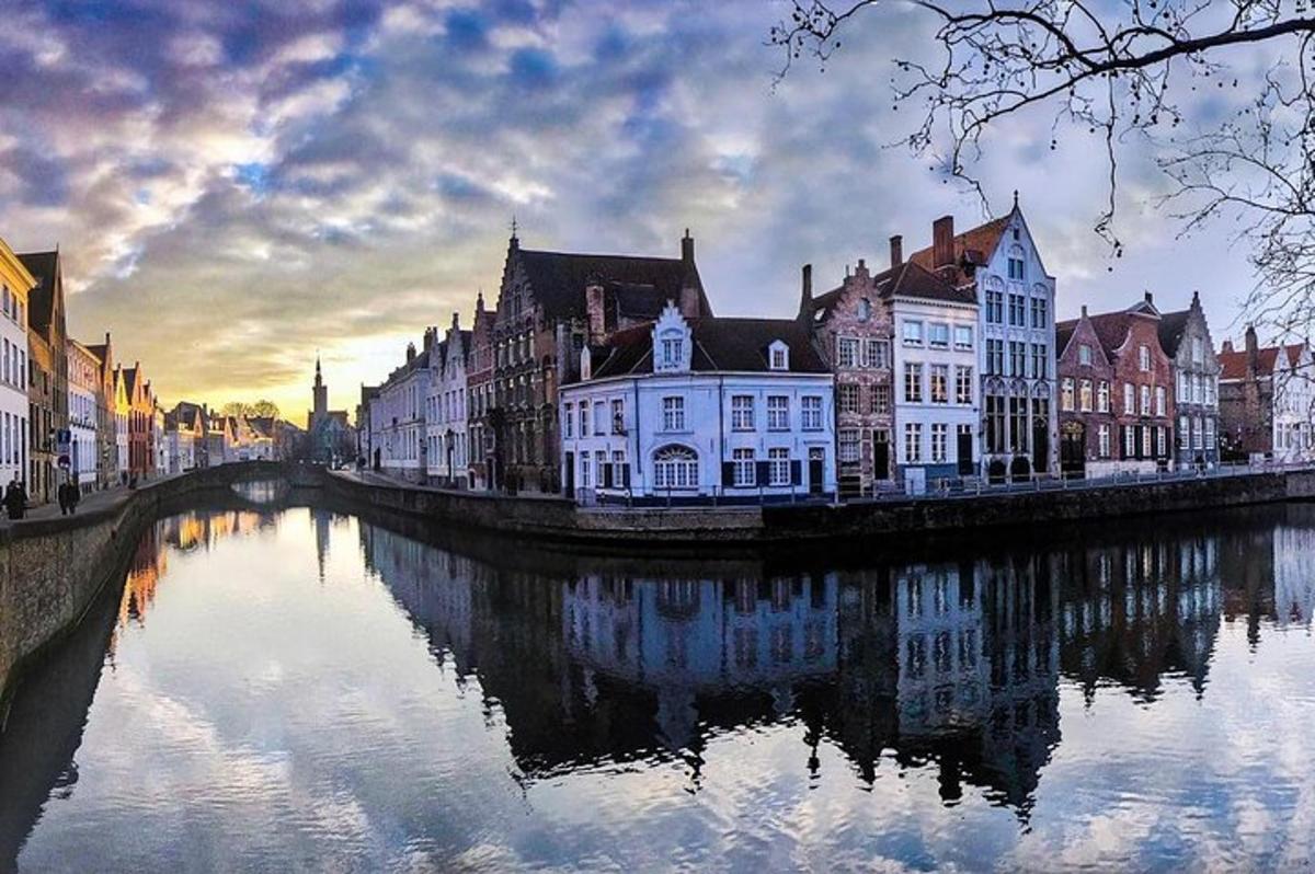 a view of a river with buildings and a city