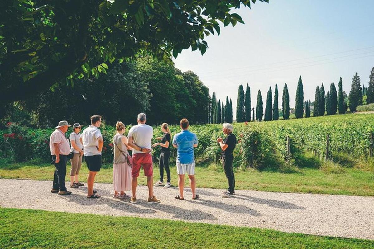 un gruppo di persone in piedi in un campo