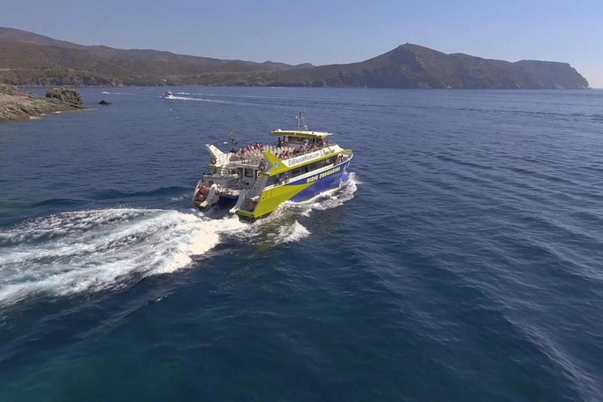 a ferry boat in a large body of water