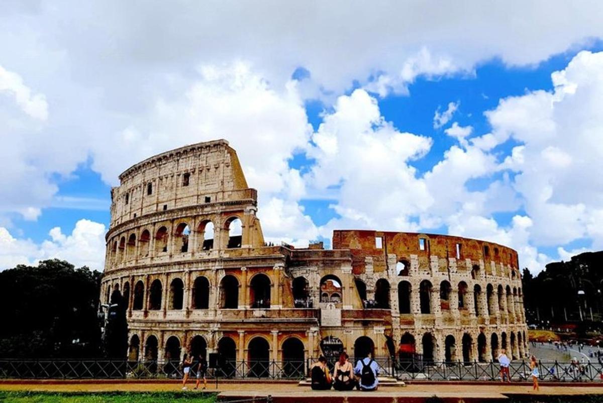 a building in front of the coliseum