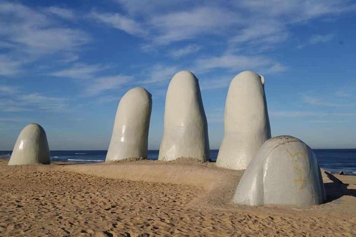 an art installation on the beach