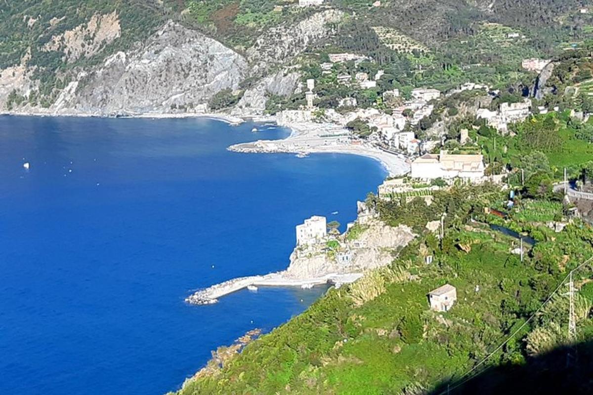 an aerial view of a large body of water