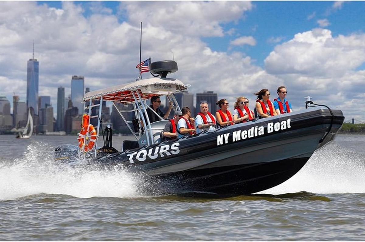 a group of people in a boat on the water
