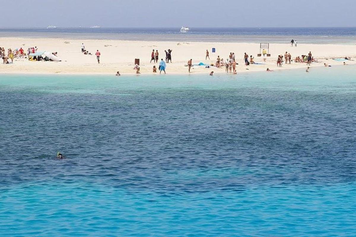 un gruppo di persone su una spiaggia e l'acqua