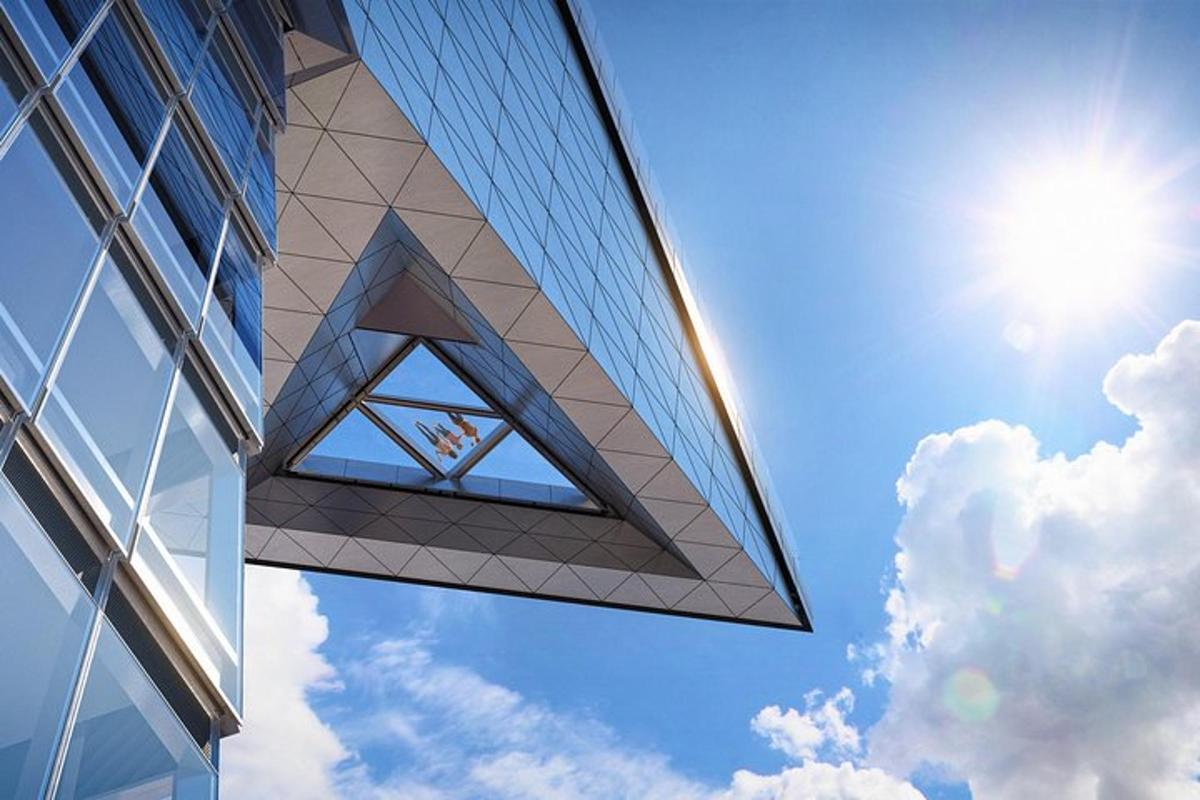 a building with a window on the side of it