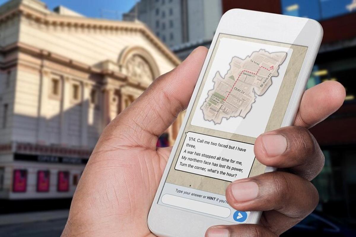 a hand holding a cell phone with a map