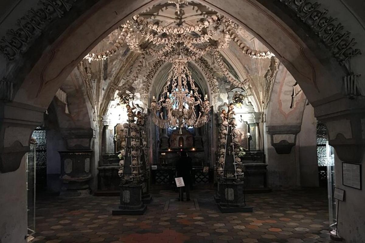 a large room with a chandelier in a building