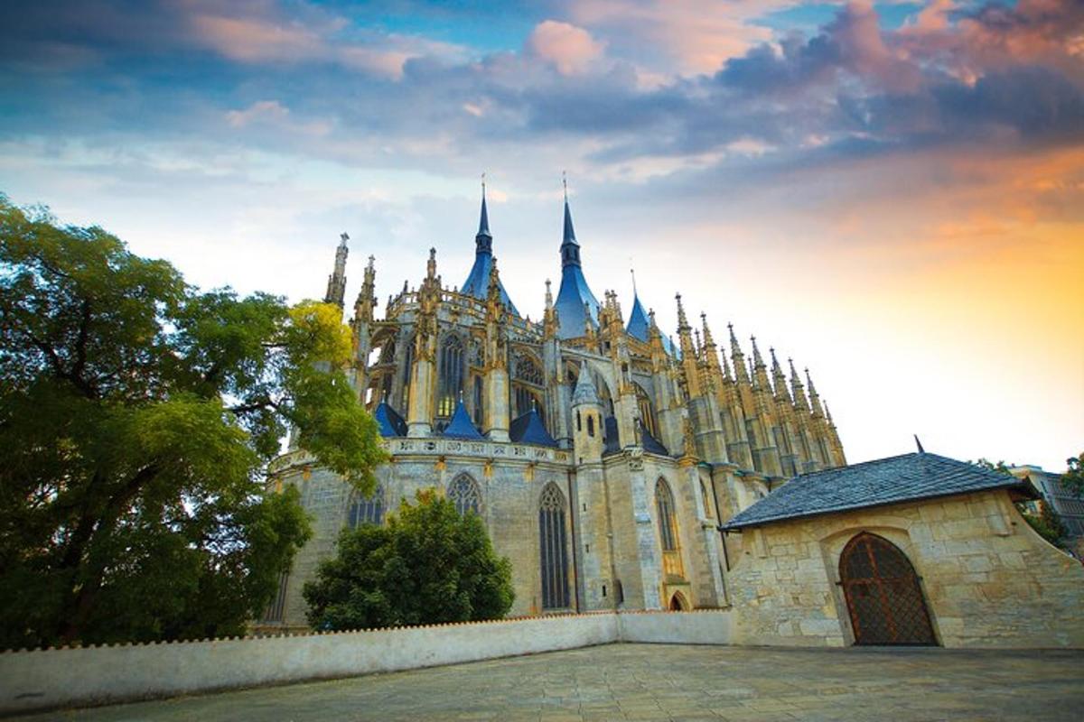 a large cathedral with turrets and spires on it