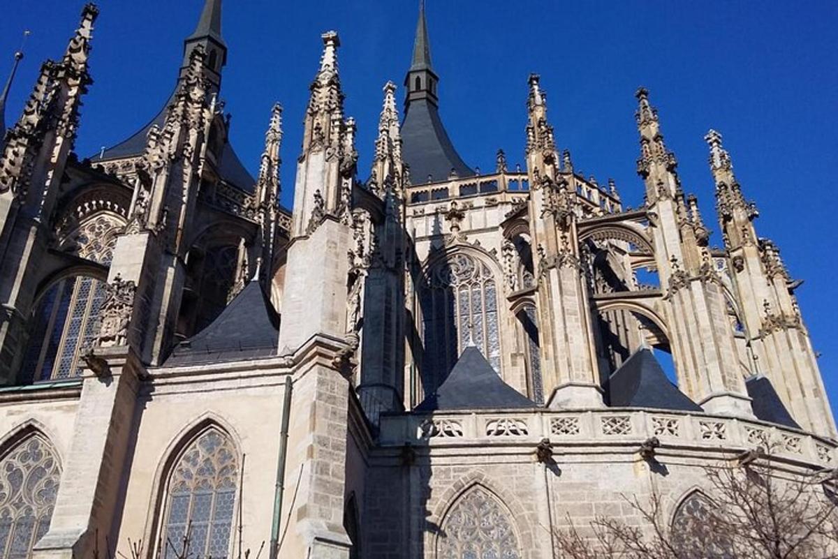a large building with turrets and spires on