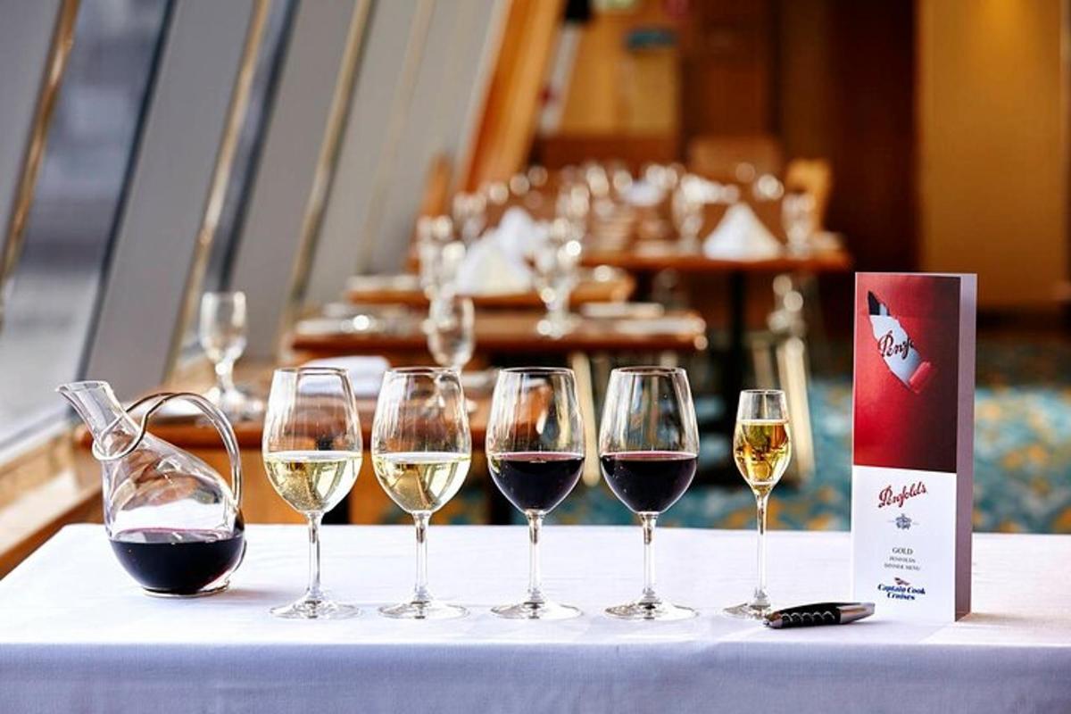 a group of wine glasses sitting on a table