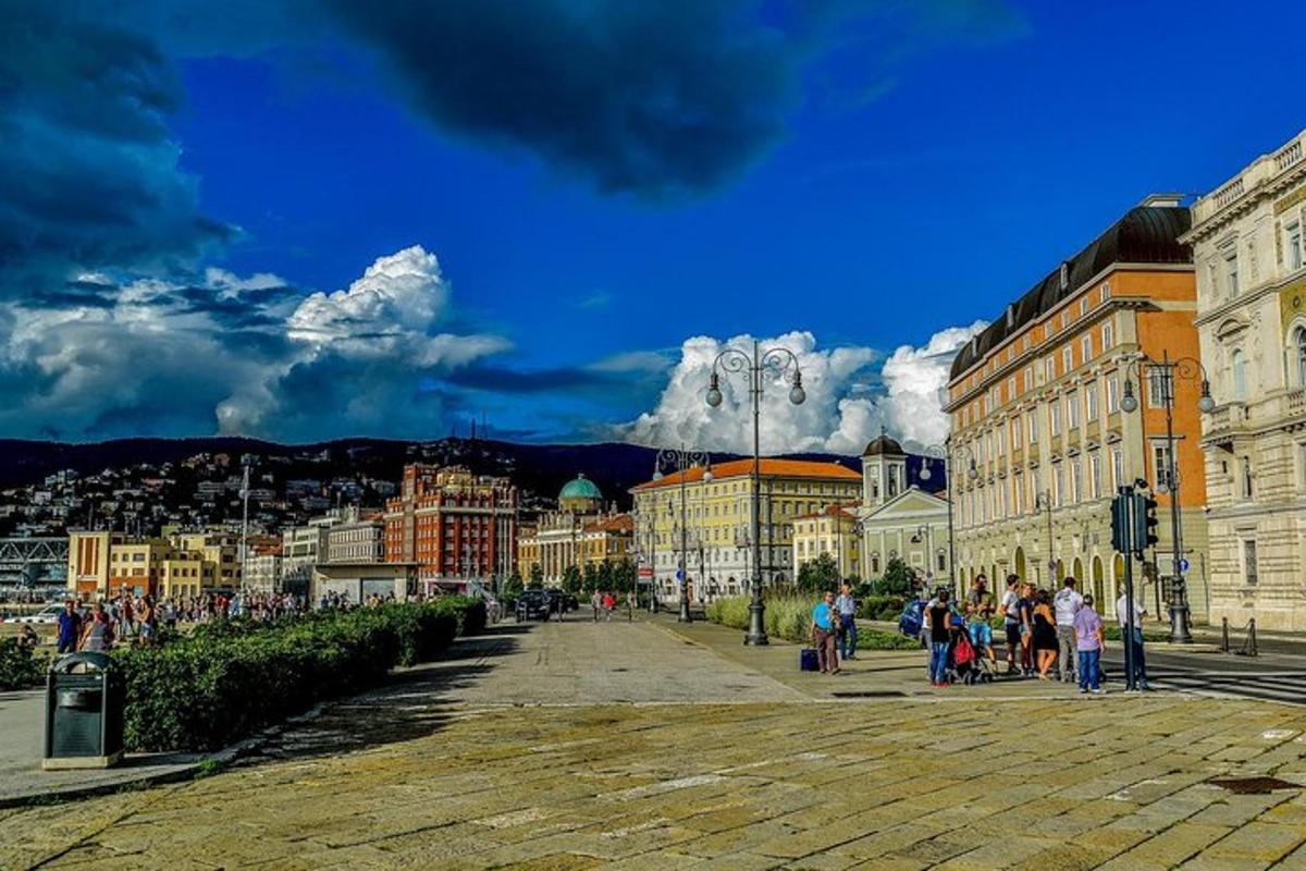 skupina lidí jdoucích po ulici ve městě