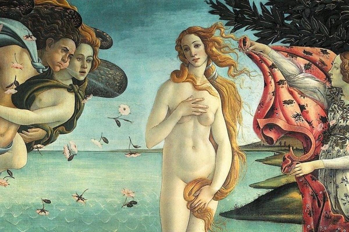 een schilderij van een vrouw die op het strand staat