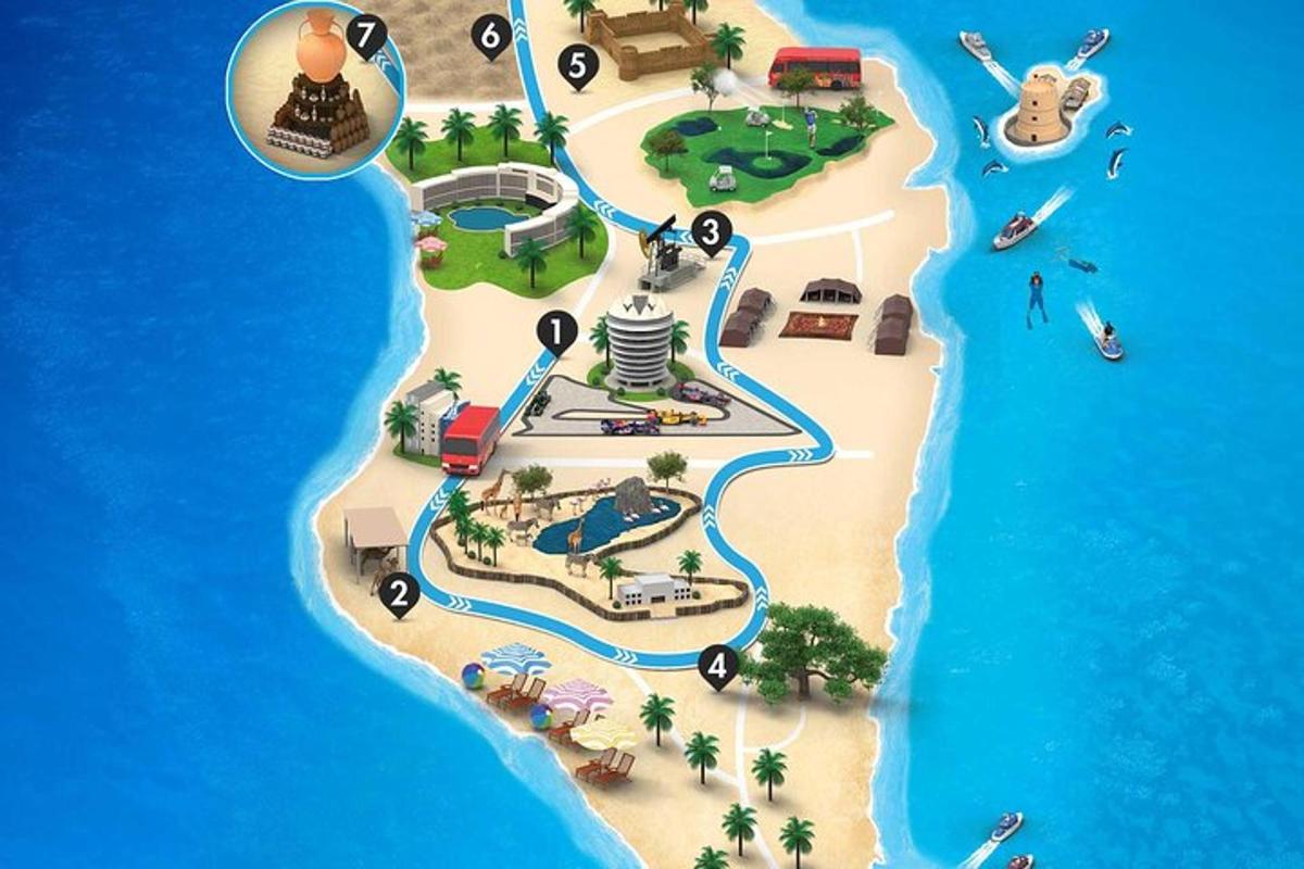 a map of an island in the water