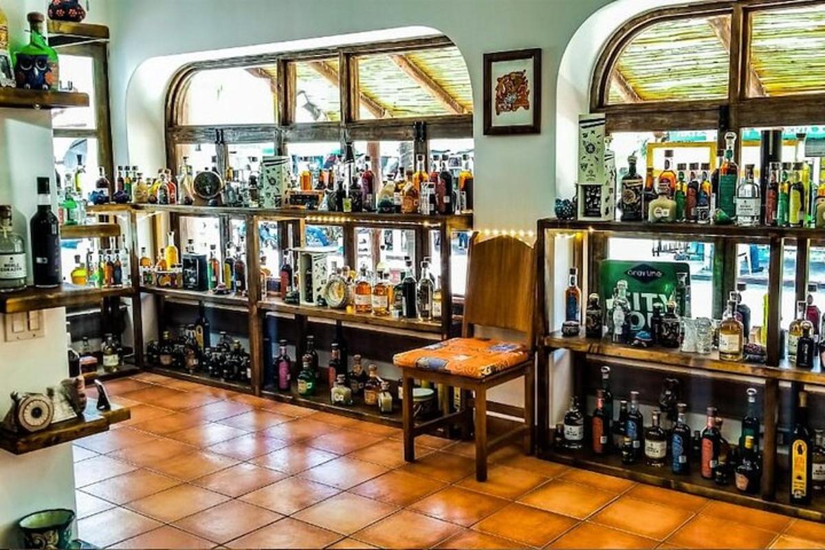 bar s mnoha lahvemi alkoholu