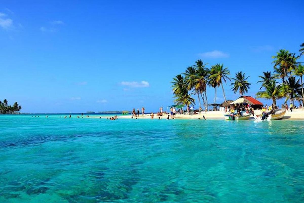 một bãi biển với một nhóm người trong nước