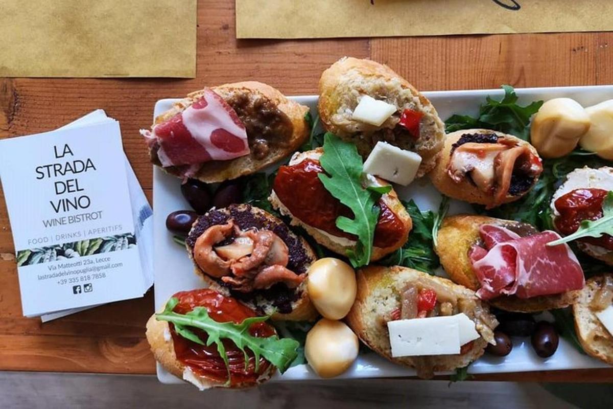 a plate of pastries on a wooden table