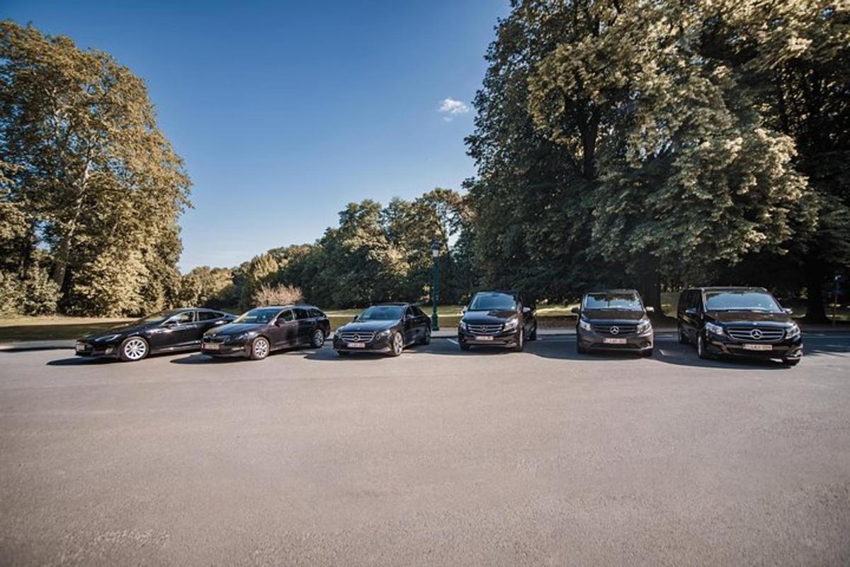 a group of cars parked in a parking lot