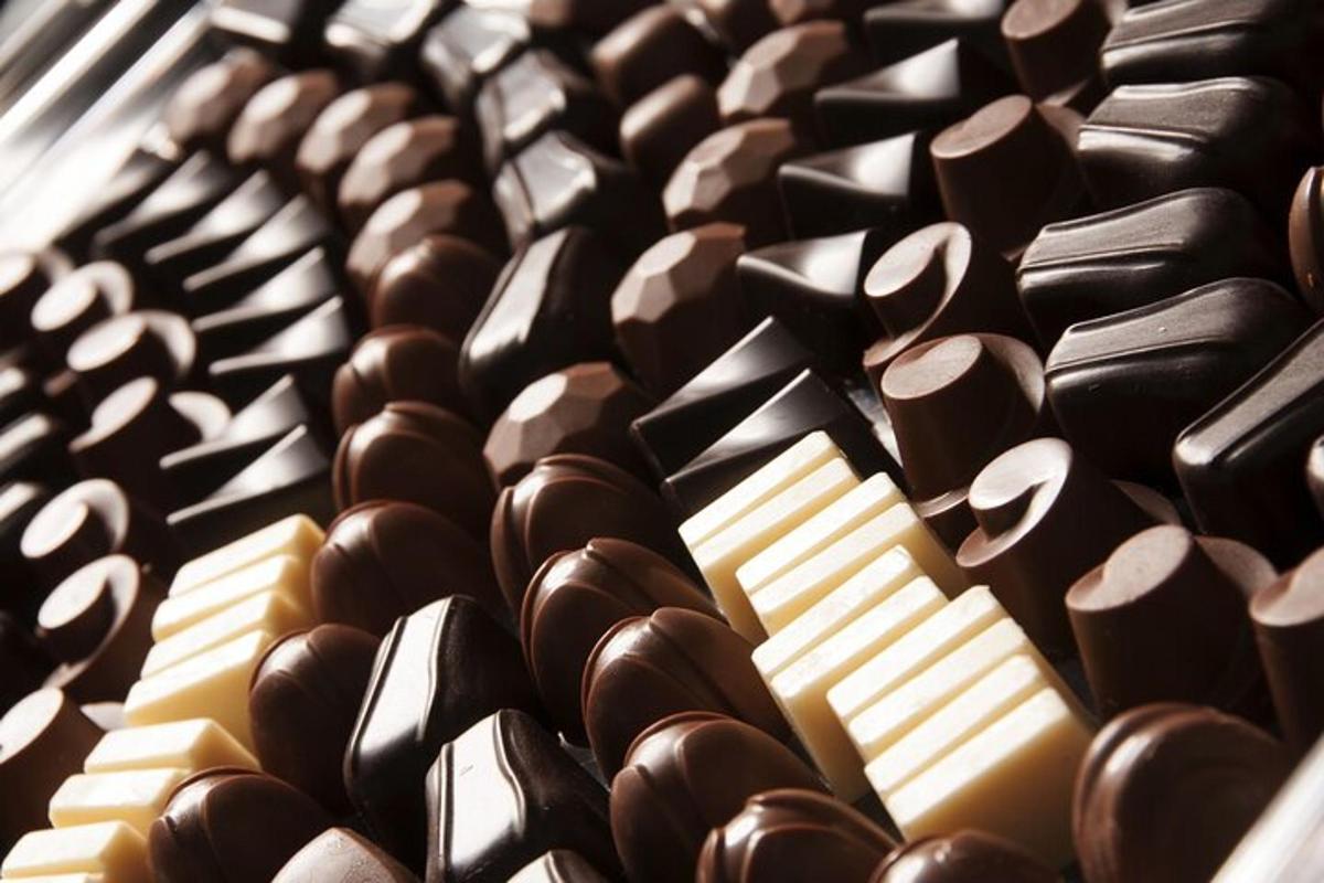 a close up ofocolates on a wall