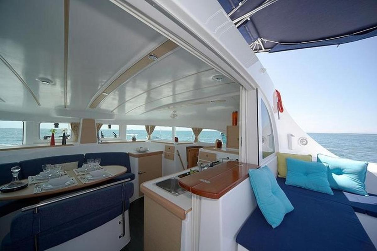 a boat with a sink and a sink
