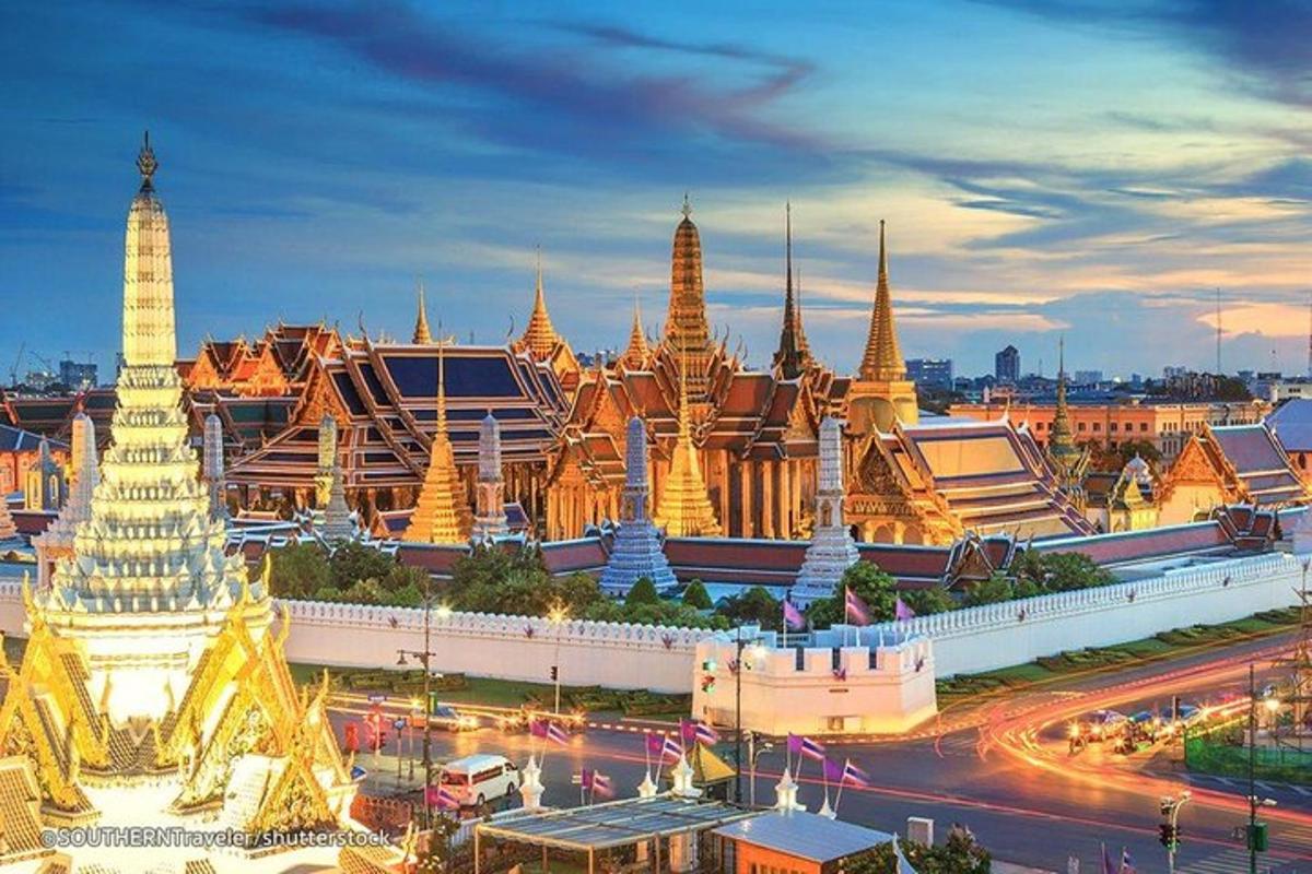 a view of a city with a lot of temples