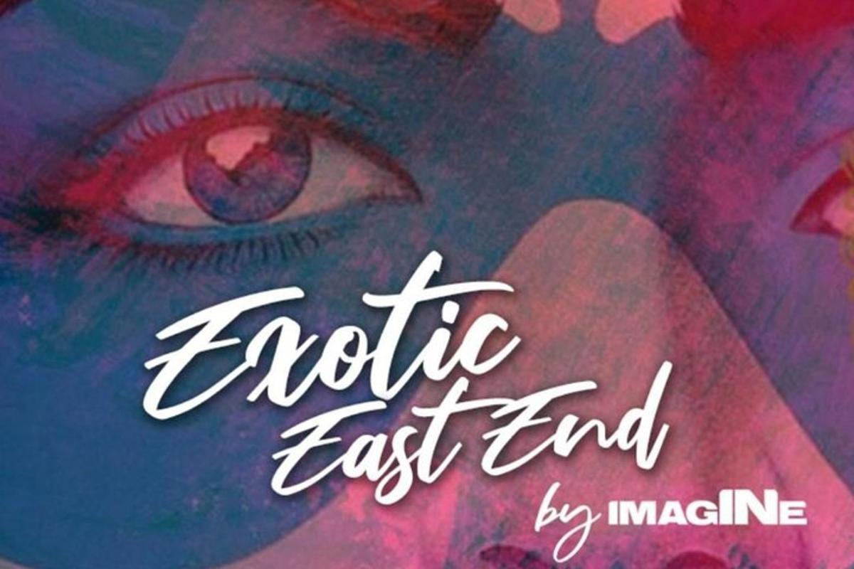 a poster of a woman with red eyes and the words exotic last end