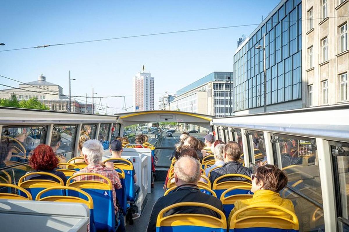 a group of people riding on a bus