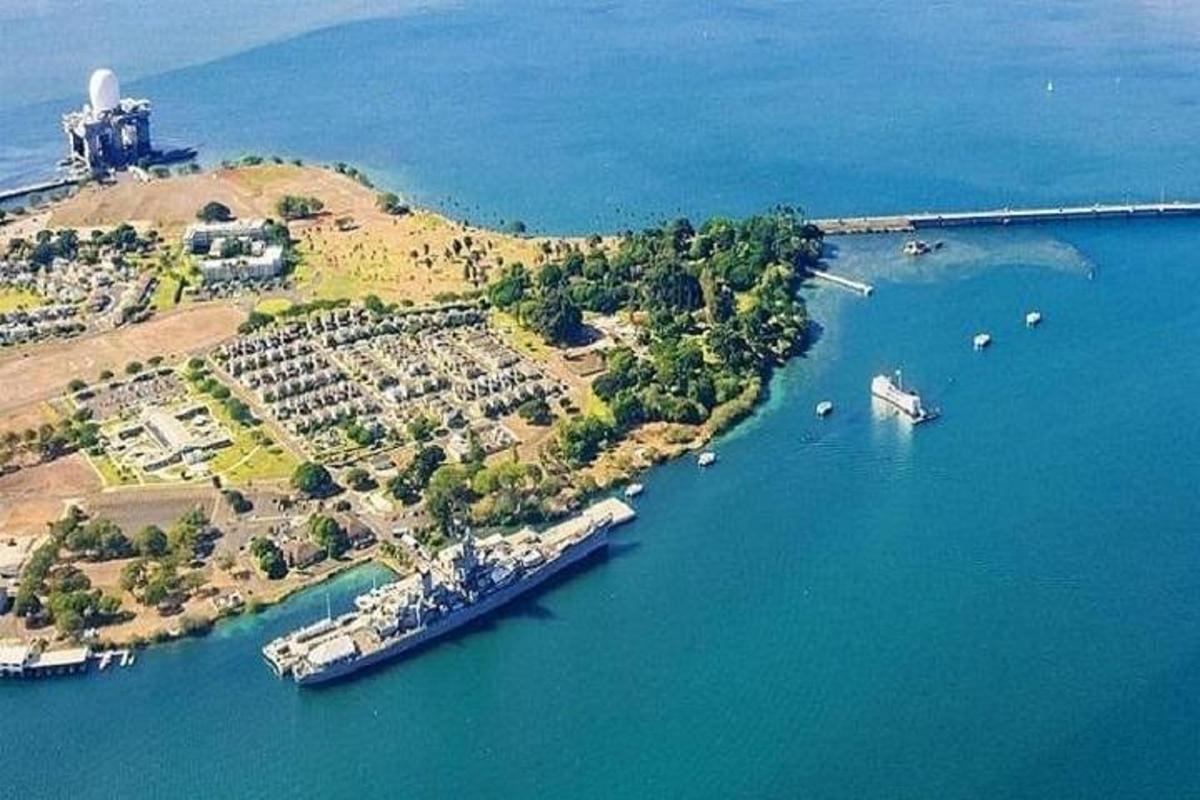 an island in the middle of a large body of water