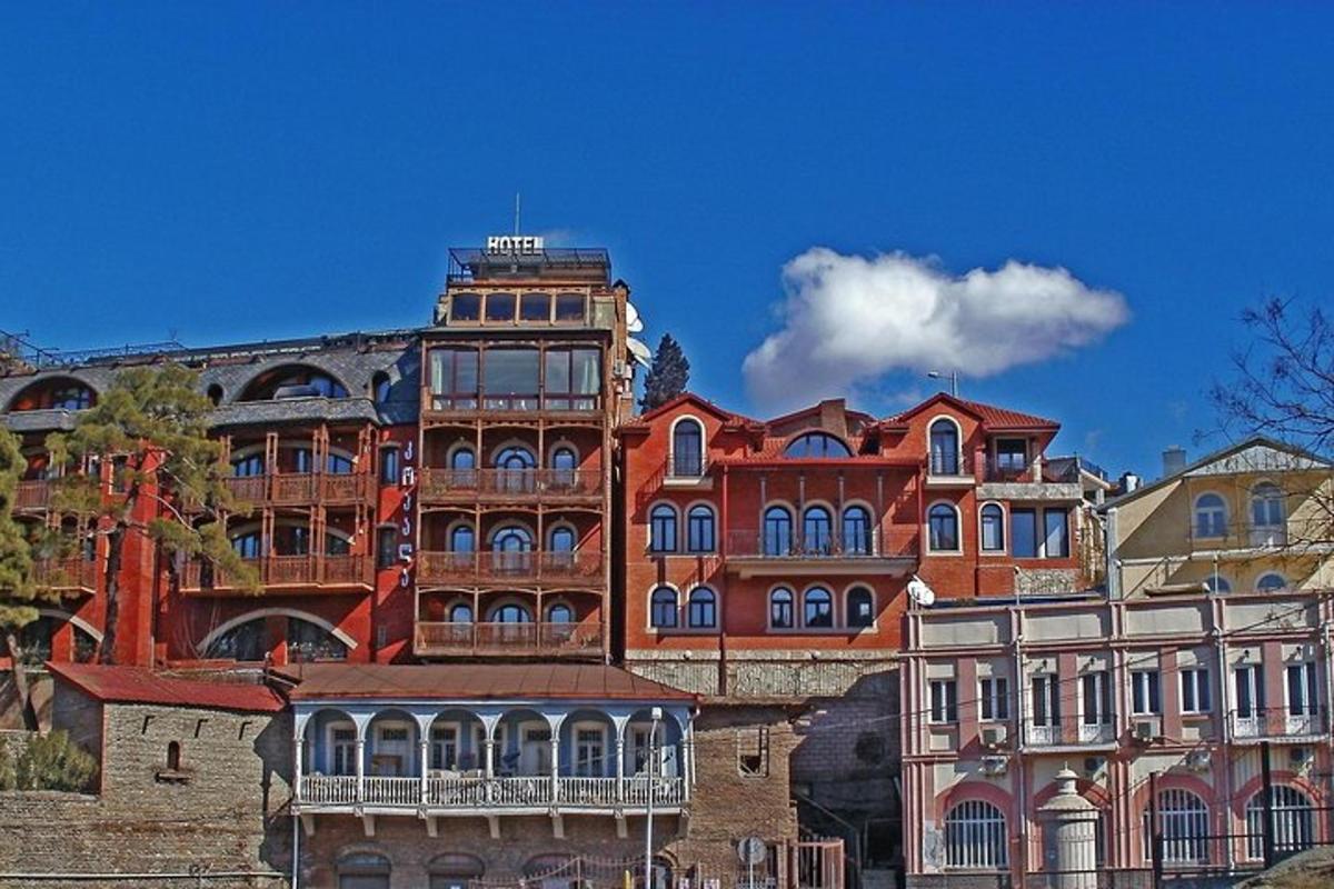 a group of buildings on top of each other