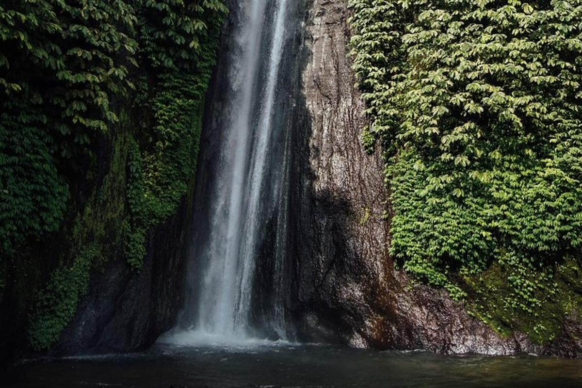 een waterval in het midden van een rivier