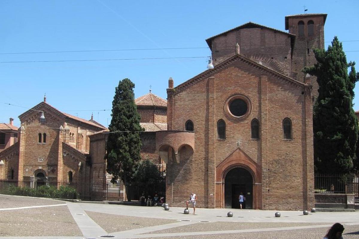 a large brick building with a large doorway
