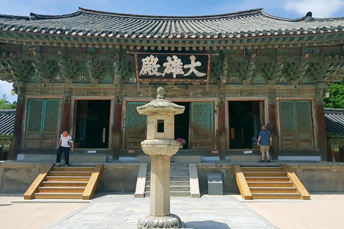 a building with a statue in front of it