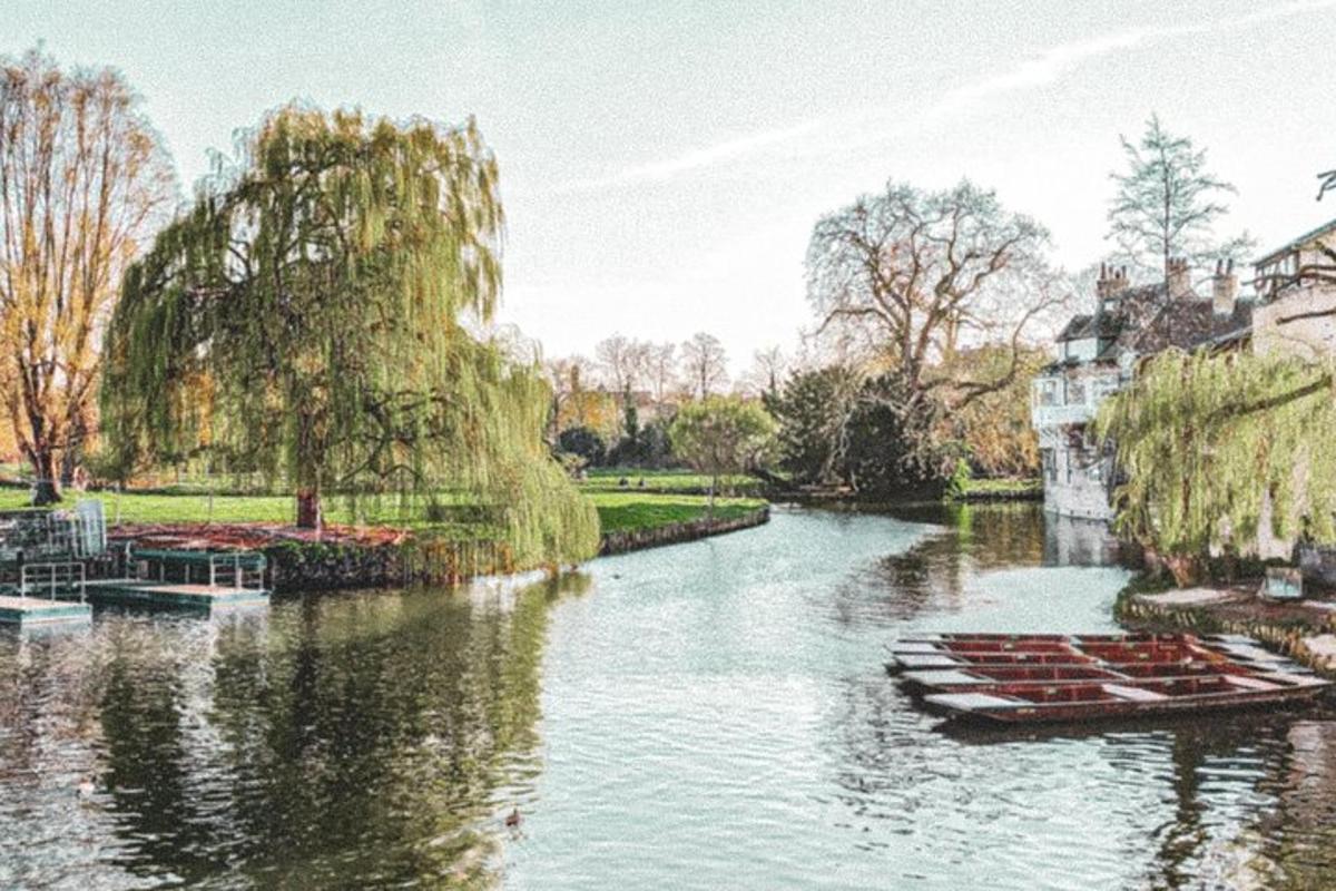 a river with boats in the middle of it