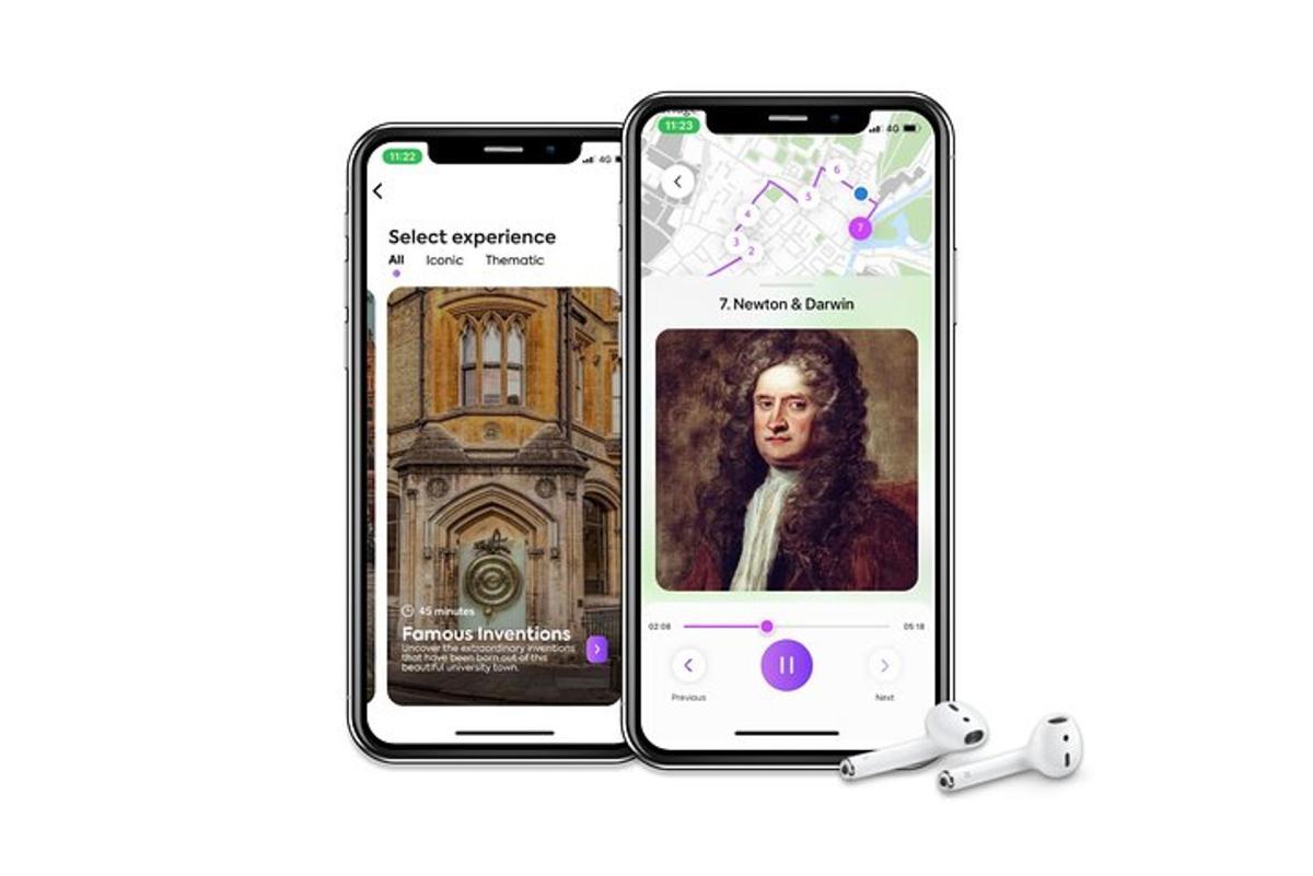 Un iPhone Plus de Apple con una correa de carga