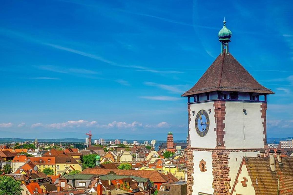 a building with a clock tower on top of a city