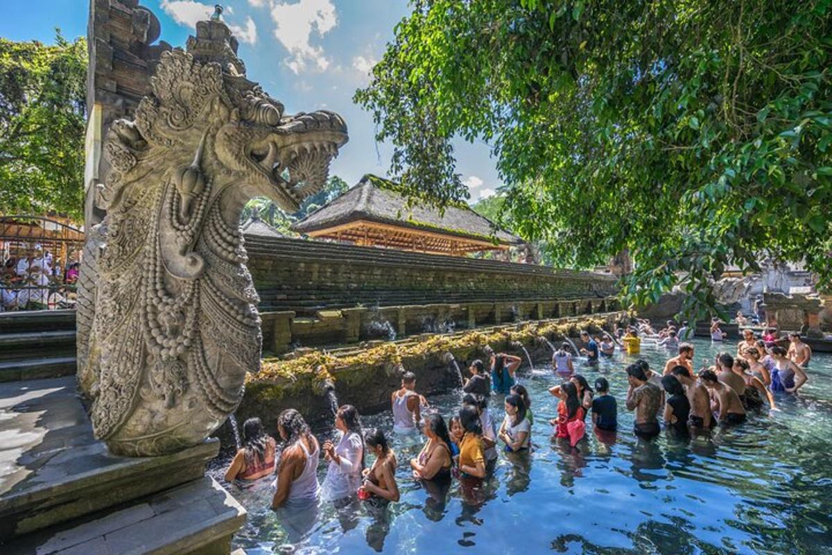 un gruppo di persone nell'acqua di una fontana