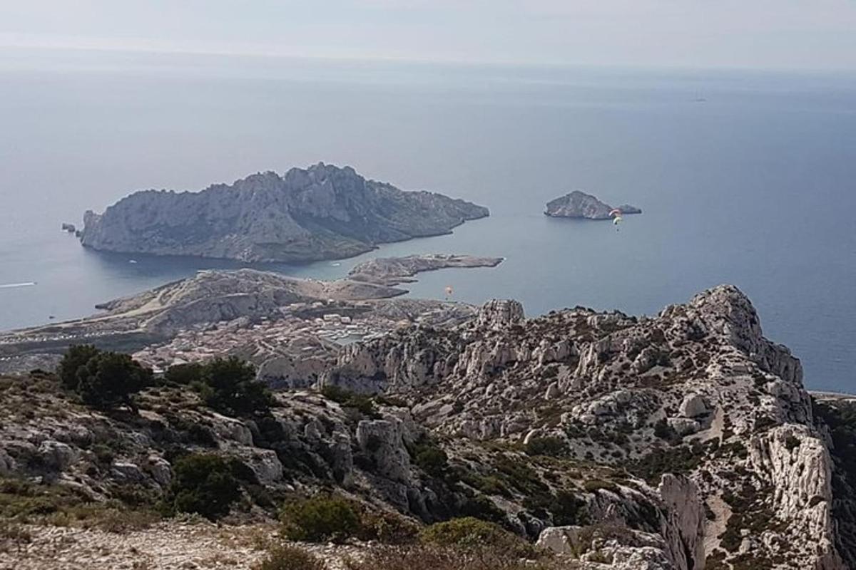 a view of an island in the water